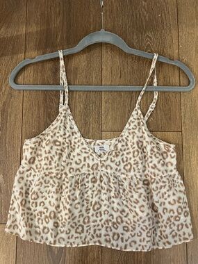 Aritzia Little Moon Leopard Print Babydoll Cami Top XS